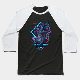 Zodiac SAGITARIUS NEON Series Baseball T-Shirt